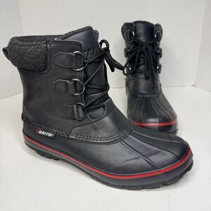 Baffin Women’s Elk Mid Winter Boots Black/Red Size 9 | Waterproof Insulated Snow
